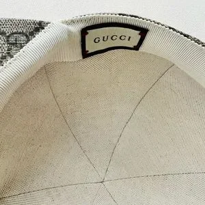 Gucci GG Supreme Apple Baseball Hat Sz M Gucci GG Supreme Monogram Apple Print Baseball Hat M Beige  main image 4
